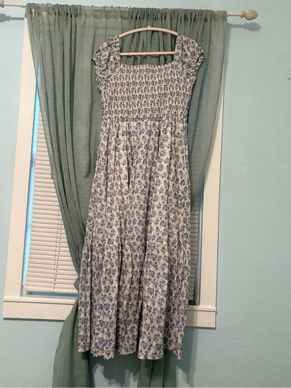 Baltic Born Blue and White Floral Maxi Dress with Front Bow - Picture 4 of 5